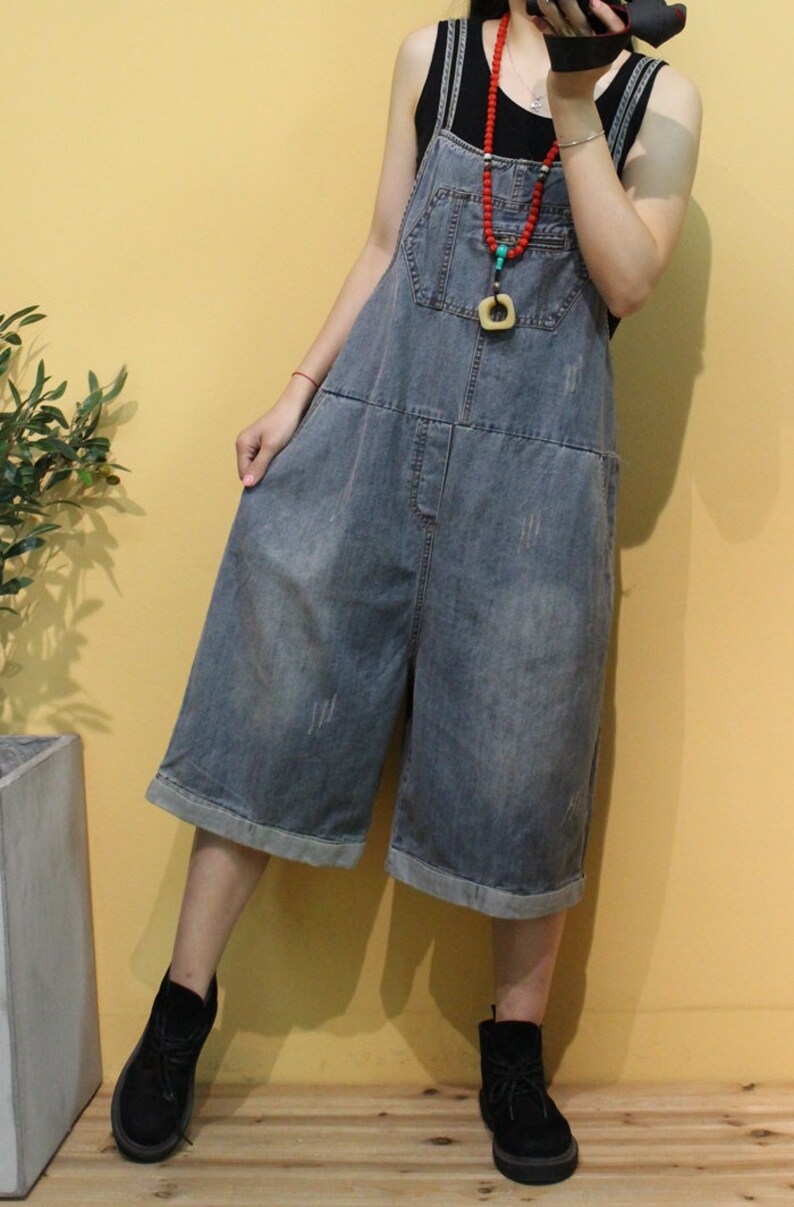 Loose Multi-pocket Overalls Jeans For Women