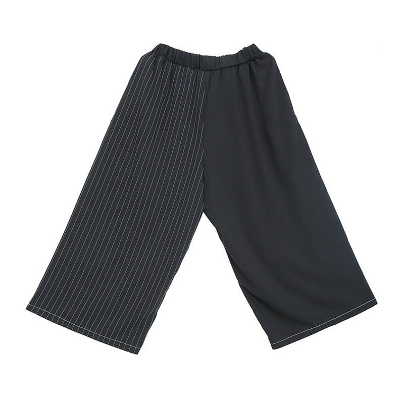 Womens Summer Loose Fitting High-waisted Spatchwork Stripes Pants With Pockets Womans Casual Pants Baggy Pants Harem Pants For Women