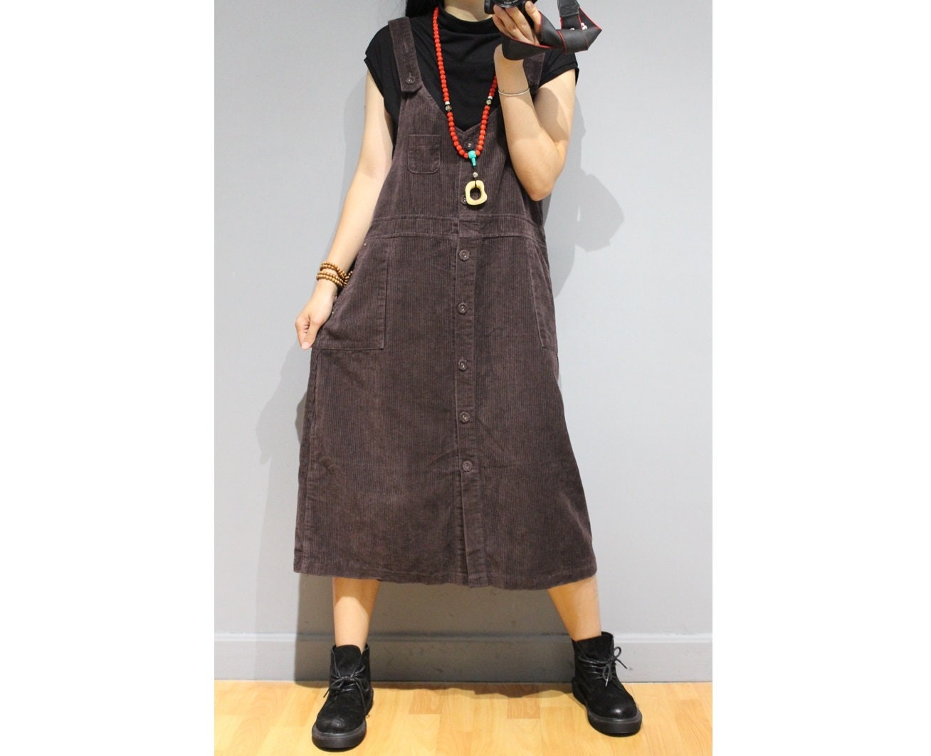 corduroy overall dress womens