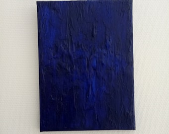 Blue textured painting - Wall art - Wall art Blue minimalist painting