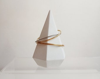 White concrete cone - jewelry support