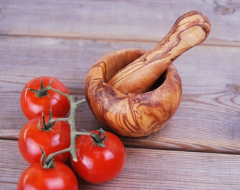 Olive Wood Pestle & Mortar