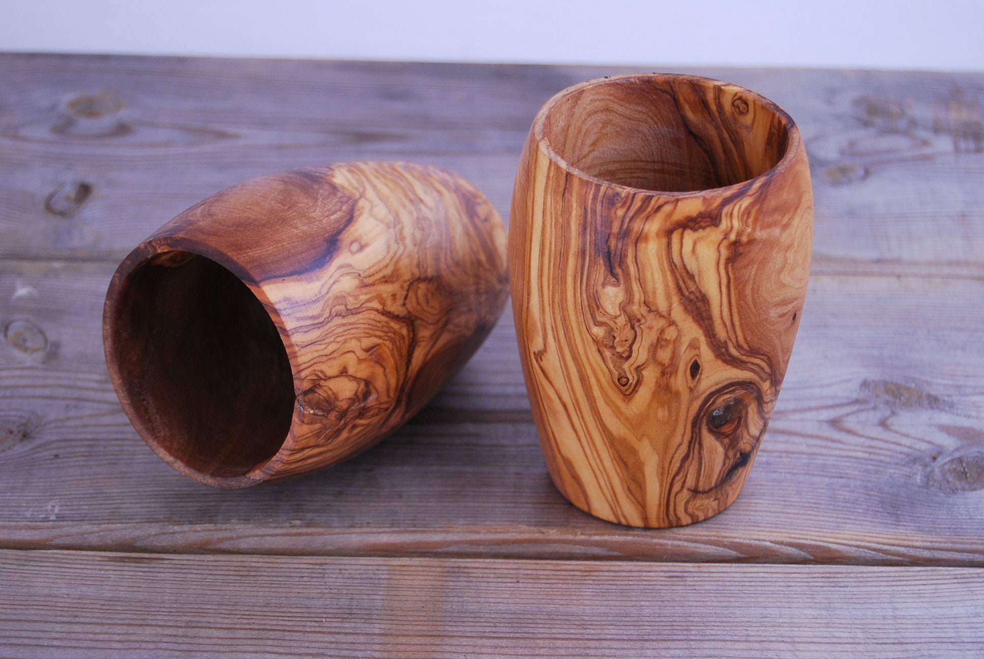 Weinbecher Trinkbecher Holzbecher aus Olivenholz Etsy