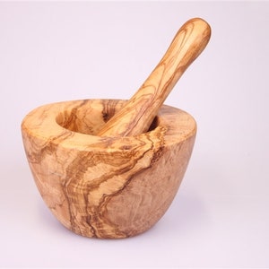 Olive Wood Pestle & Mortar image 3