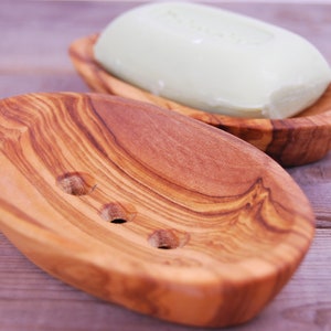 Soap dish small made of olive wood image 3