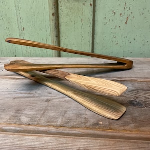 Grill or pasta tongs  olive wood 25cm