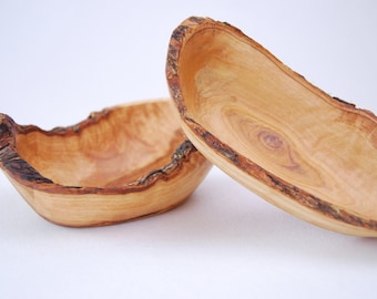 Saladier Rustique En Bois D'olivier – 29 Cm – Fait Main – Neuf