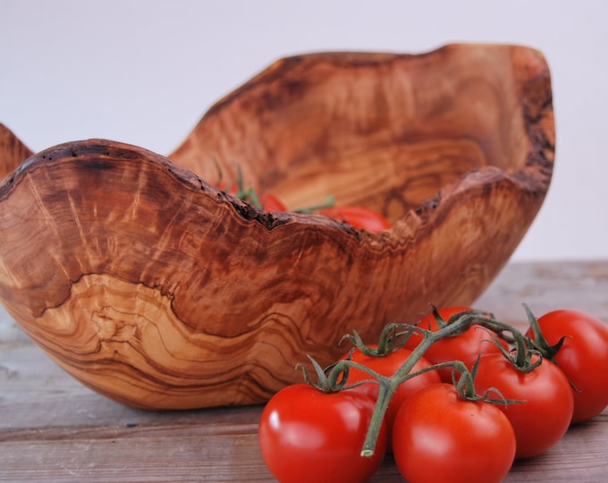 Olive Wood Salad Bowl 30cm WOOD UNIQUE Etsy