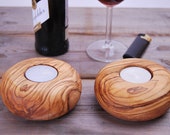 Olive Wood Tealight Holders