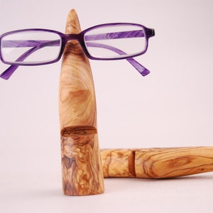 eye glasses holder, Olive wood