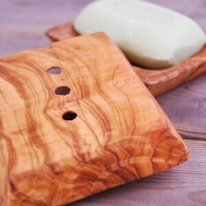 Soap dish small made of olive wood image 4