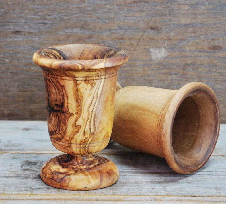 Weinbecher Trinkbecher Holzbecher aus Olivenholz Etsy.de