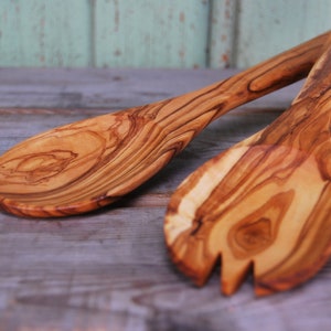 XXL Salad server in olive wood 35cm