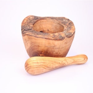 Olive Wood Pestle & Mortar image 3