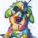 ROUGH-HAIRED DACHSHUND print of my original artwork colorfull portrait pet portray dog painting art picture humourous funny cute 