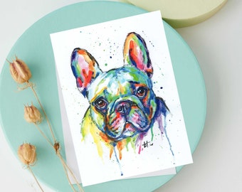 FRENCH BULLDOG art print picture poster print French Bulldog gift watercolor Bully drawing French Bulldog memory love