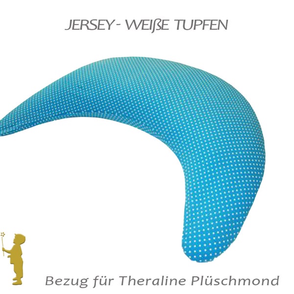 Bezug für Plüschmond ~Jersey-weiße Tupfen ~