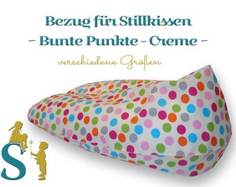 Stillkissenbezug ~Bunte Punkte - Creme~