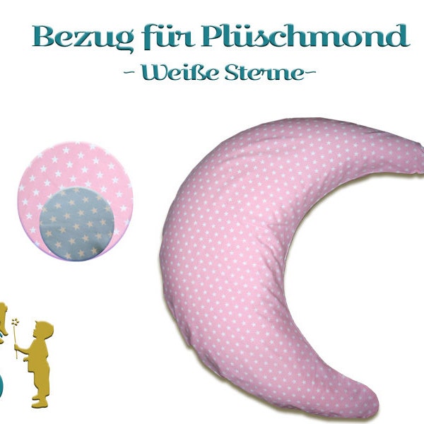 Bezug für Plüschmond ~weiße Sterne~