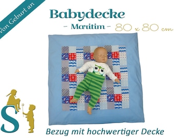 Babydecke ~Maritim ~ 80x80cm