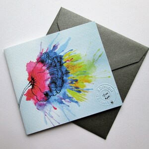 Peint à la main, édition limitée, aquarelle florale, cadeau, anniversaire, anniversaire, célébration, rétablissement, carte vierge - Aaah-tishoo !'