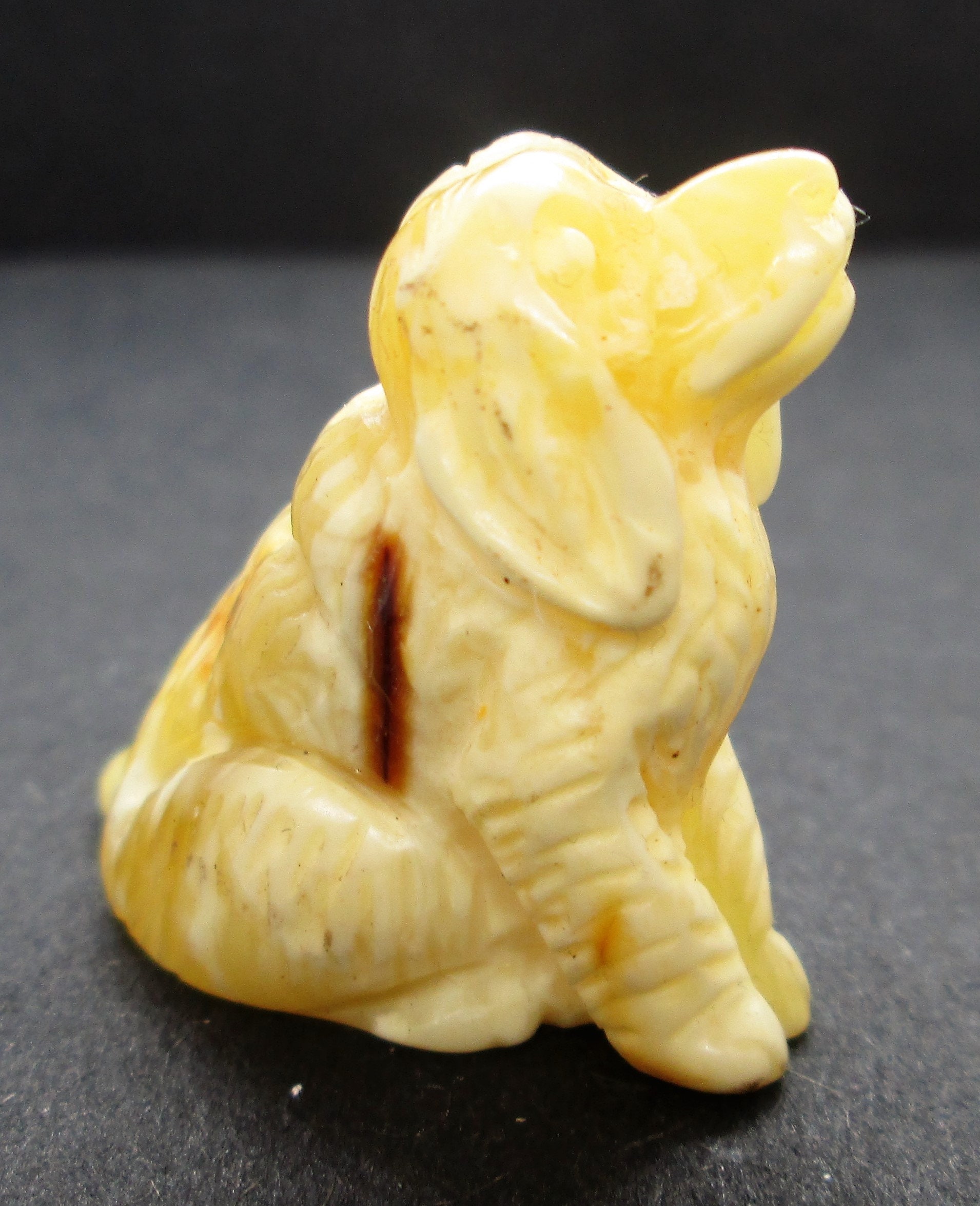 100% Natural Rare White Baltic Amber Hand Crafted Dog (spaniel) - Etsy UK