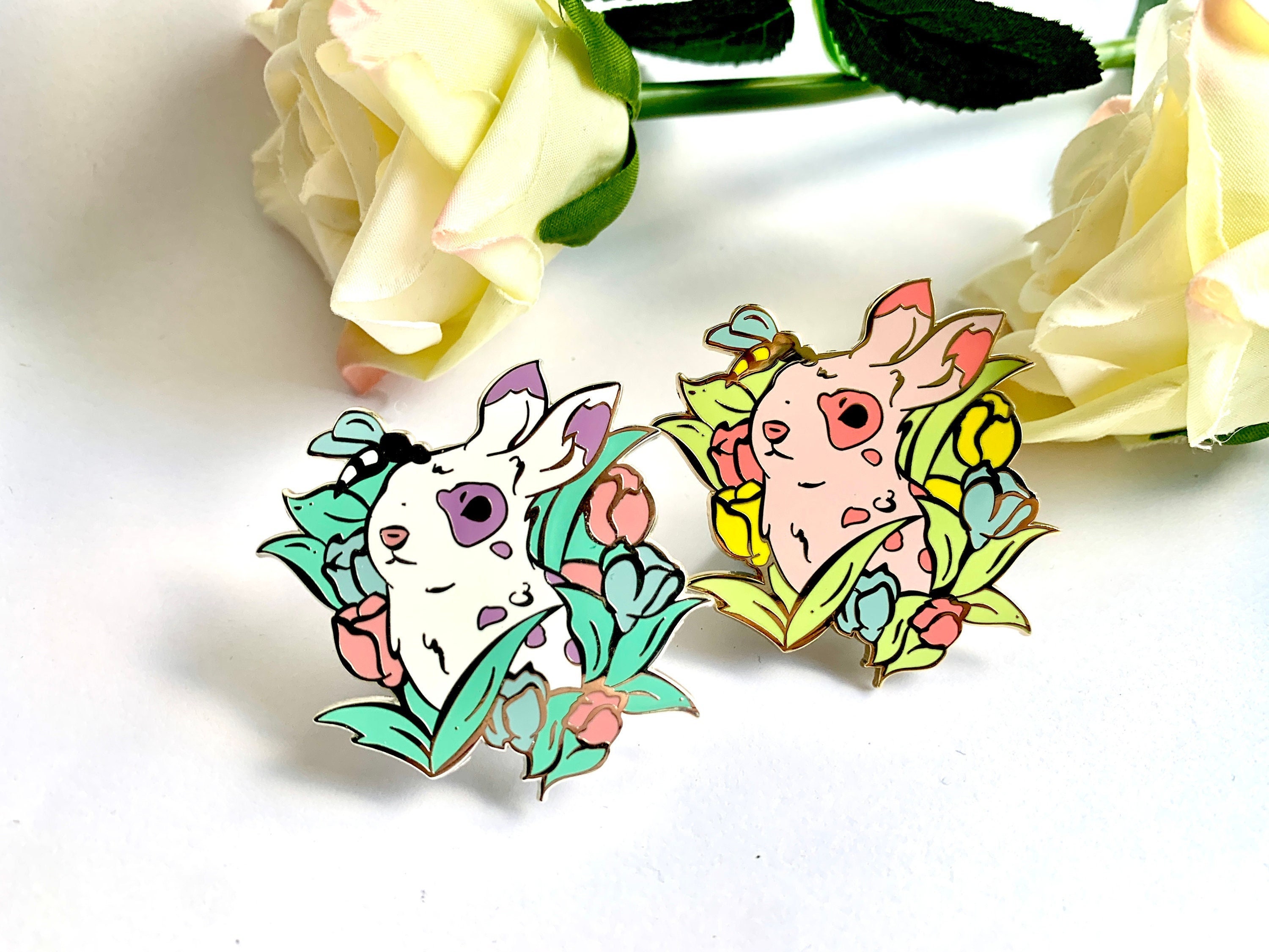 Spring Rabbit Enamel Pin standard/a Grade & Seconds/b Grade - Etsy