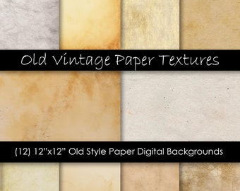 Old Vintage Paper Textures - Paper Background Graphics - Distressed Digital Paper Texture - Commercial Use - 300 dpi jpg