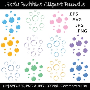 Burbuja SVG Burbuja de soda Clipart Archivo de corte de burbuja Burbujas Archivos PNG svg, eps, png, jpg 300dpi Para uso comercial