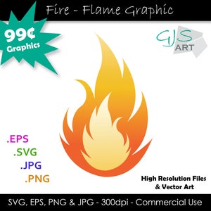 Feuer SVG-Datei - Feuer Flamme Clip Art - Feuer oder Flamme Schnittdatei - svg, eps, png, jpg - 300 dpi - kommerzielle Nutzung - digitaler Download