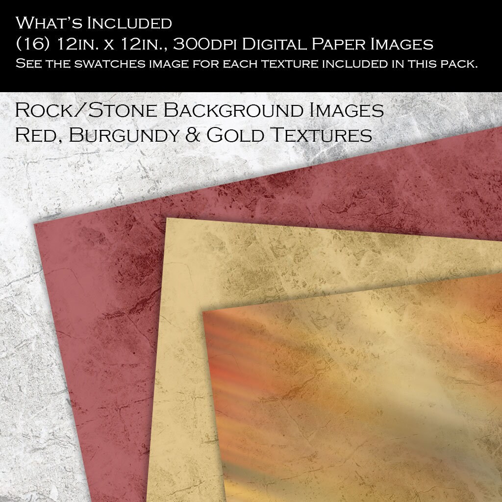 Red, Burgundy & Gold Digital Paper - Red Burgundy and Gold Background ...