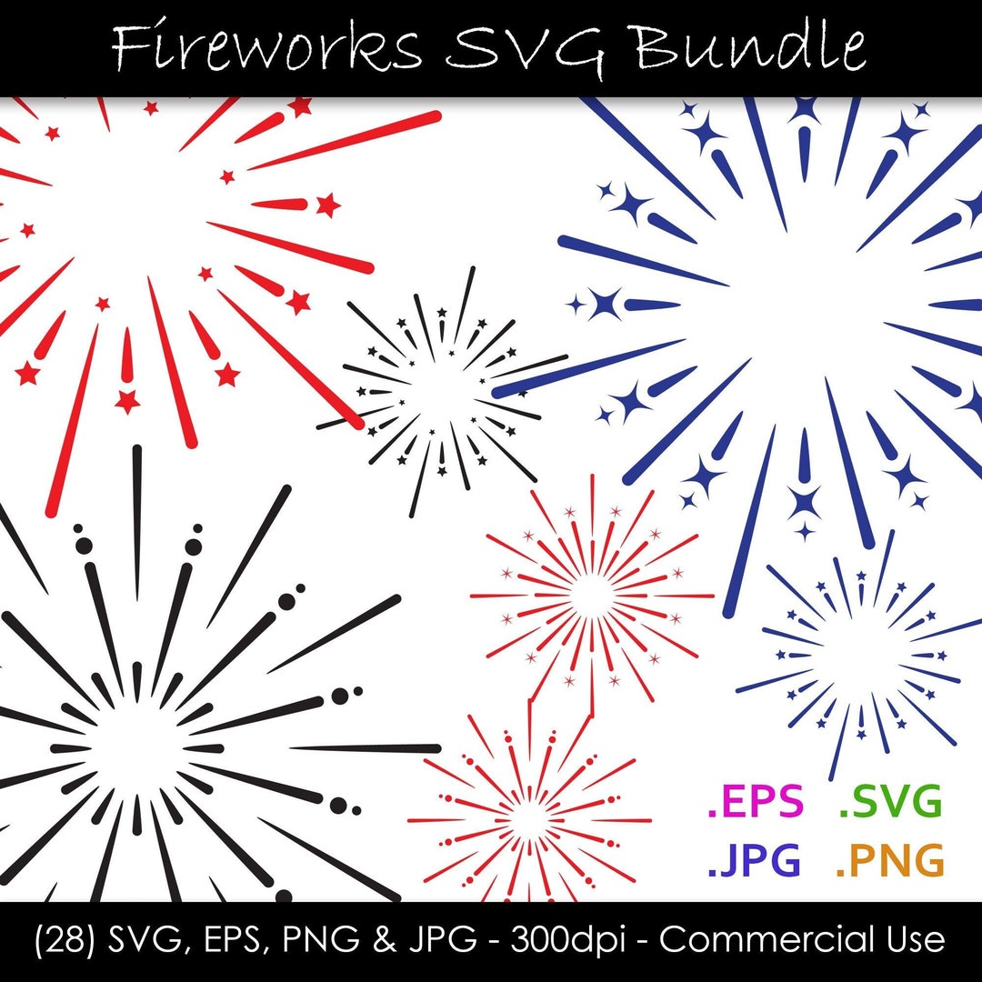 Feuerwerk SVG Bundle - Rot, Weiß und Blau Feuerwerk Clipart - 4. Juli  Feuerwerk Schnittdateien svg, eps, png, jpg - 300 dpi - kommerzielle  Nutzung - Etsy Schweiz, image size:1080x1080
