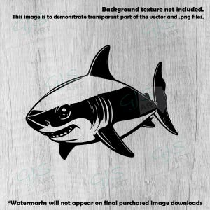 Shark File Shark SVG File - Shark Silhouette Graphic - Shark Cut File - Svg, Eps ...