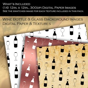 Wine party digital paper