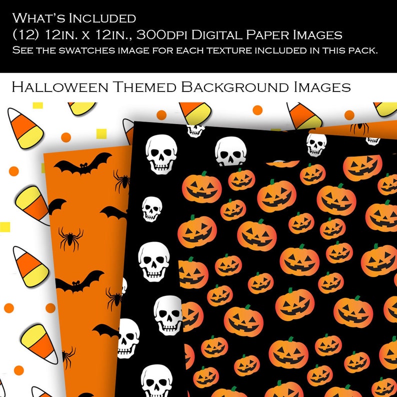 Halloween Digital Paper Halloween Backgrounds Halloween - Etsy