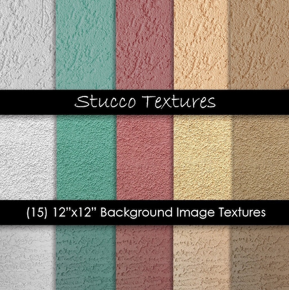 Stucco Digital Paper - Stucco Wall Texture Background Images - Commercial Use - 300 dpi JPG files - Instant Digital Download of Stucco