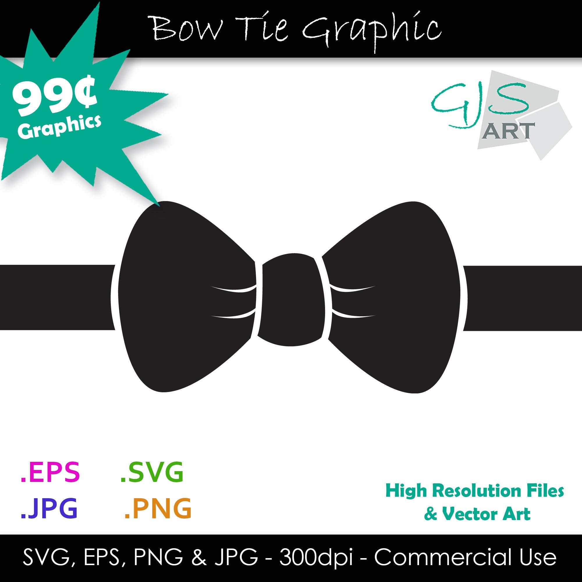 Bow Tie Silhouette Graphic
