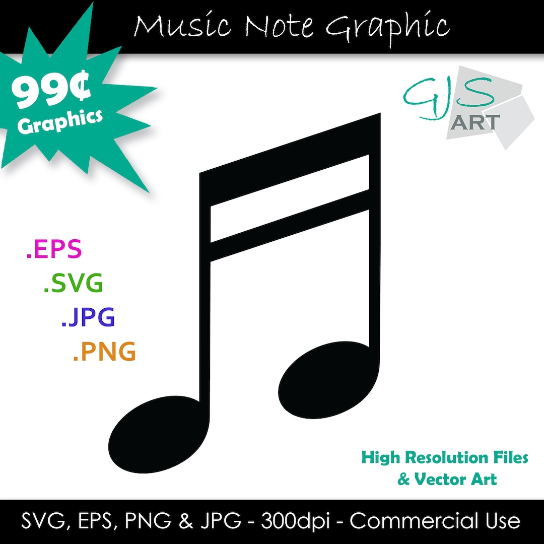 Musical Note SVG - Music Note Clip Art - Musical Note Silhouette Cut ...