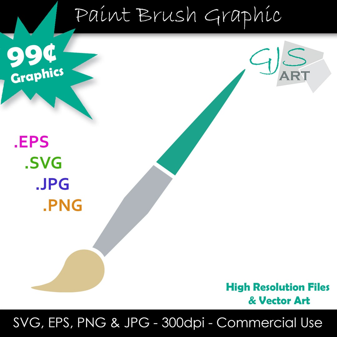 Paint Brush SVG - Paint Brush Clip Art - School Art Silhouette Cut File ...