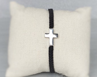 Armband Makramee Kreuz Rostfrei Stahl Flechtarmband Edelstahl Freundschaftsarmband Große Farbauswahl Anhänger Stainless Steel Bracelet