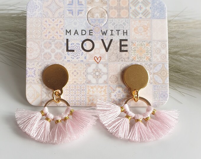 Earrings Dangle Earrings Handmade Tassels boho Earrings Gold Bohemia