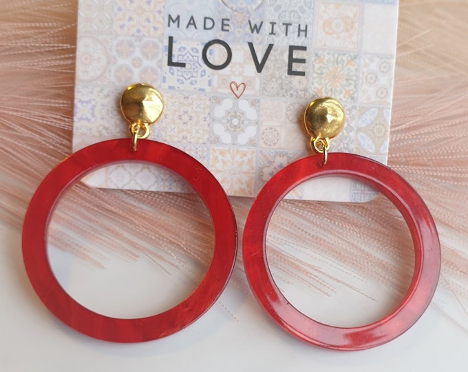 Earrings Round Earrings Handmade Bohemia Resin Resin
