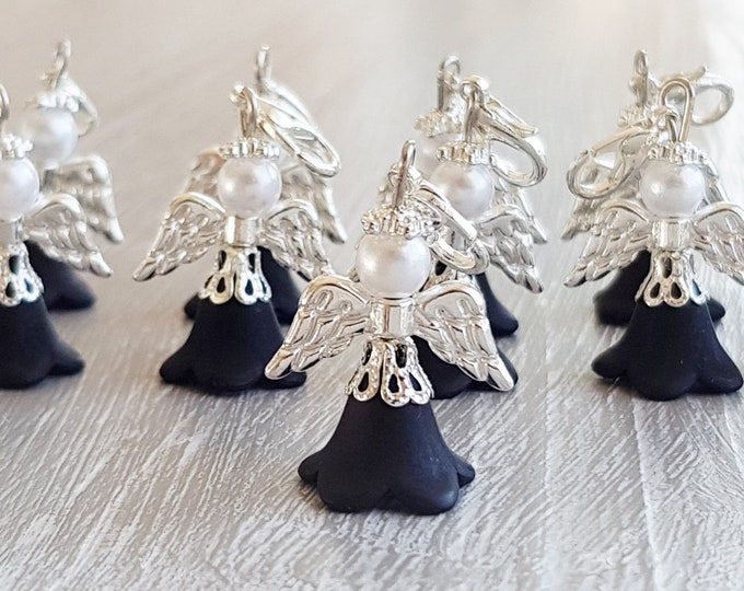 15 Guardian Angel Pendant Angel Baptism Communion Wedding Confirmation Angel Birth Lucky Charm Silver Plated Gift Keyring