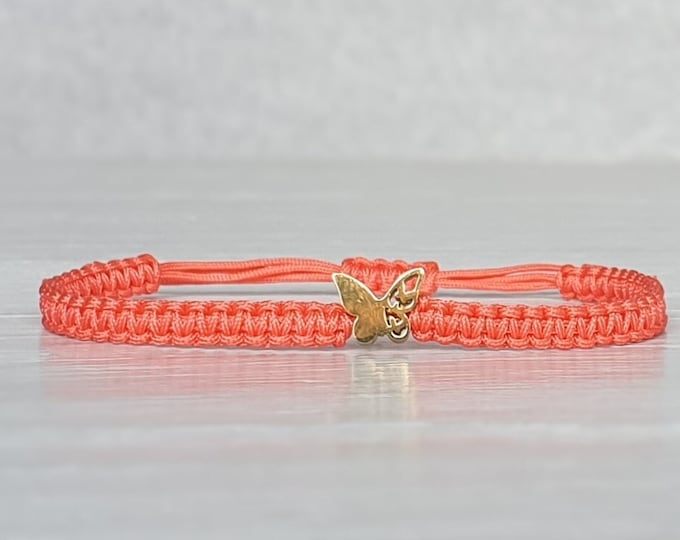 Butterfly Bracelet Stainless Steel Adjustable Size Stainless Steel Large Color Selection Pendant Lucky Charm Gift Stainless Steel