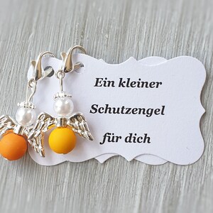 10 beschermengelhangers + 10 kaarten, doop, communie, bruiloft, geluksbrenger, verzilverde gastgeschenknoot, aanpasbaar