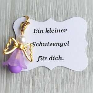 10 beschermengelhangers + 10 kaarten, doop, communie, engel, bruiloft, geluksbrenger, gastcadeau, vleugelnoot, aanpasbaar