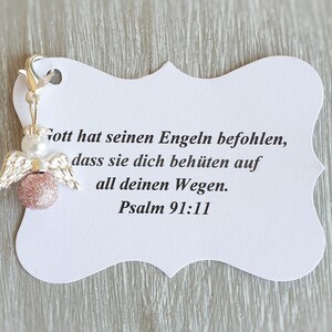 10 beschermengel hangers + 10 kaarten doop communie bruiloft geluksbrenger glanzend gast cadeau engel notitie personaliseerbaar