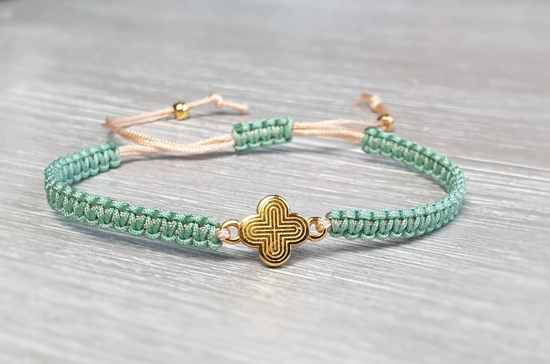 Bracelet Macramé Stitch & Angel – Porte-bonheur – Réglable – Neuf