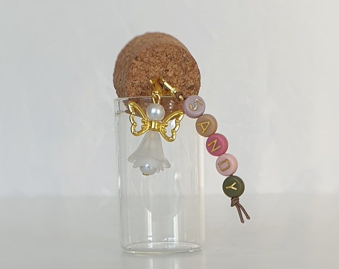 Guardian angel pendant with glass personalized angel wedding baptism communion lucky charm guest gift confirmation little angel