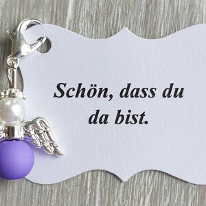 10 beschermengelhangers + 10 kaarten, doop, communie, bruiloft, geluksbrenger, verzilverd gastcadeau, vleugelnoot, aanpasbaar